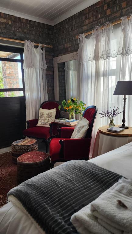 Ліжко або ліжка в номері Pause Studio Room Yzerfontein