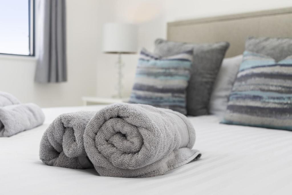 Ein Bett oder Betten in einem Zimmer der Unterkunft Teign View, Grand Banks