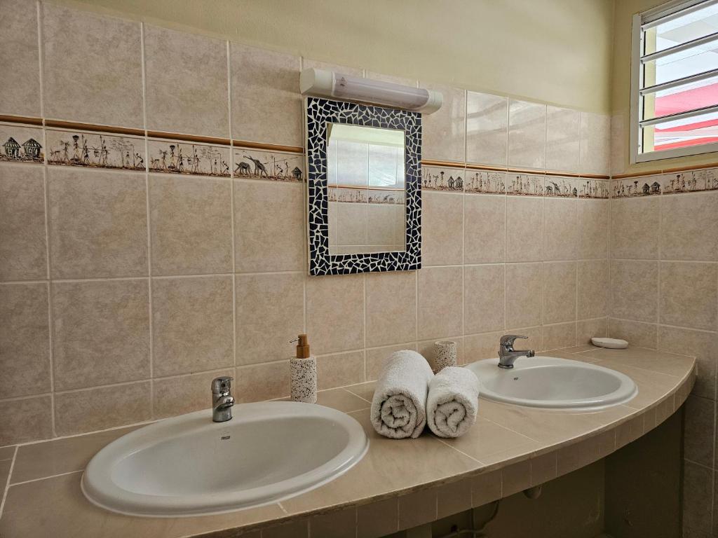 Koupelna v ubytování Sous le Carbet