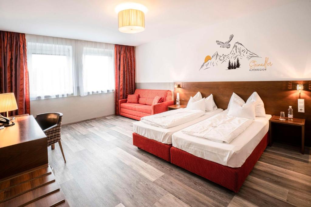Postel nebo postele na pokoji v ubytování Best Western Hotel am Walserberg