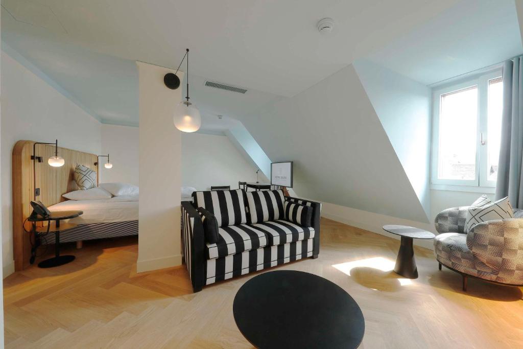 Katil atau katil-katil dalam bilik di Best Western Plus Hotel Bern