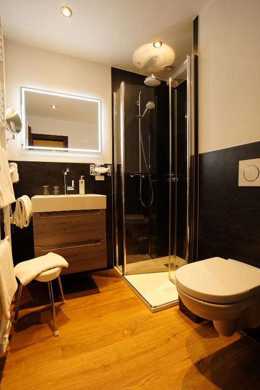 Koupelna v ubytování Hotel Central
