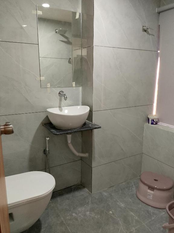 Koupelna v ubytování Hotel Skyland