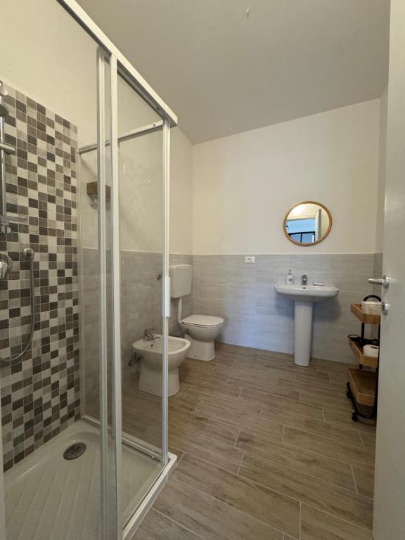 Koupelna v ubytování Albergo Tenco by Bottega