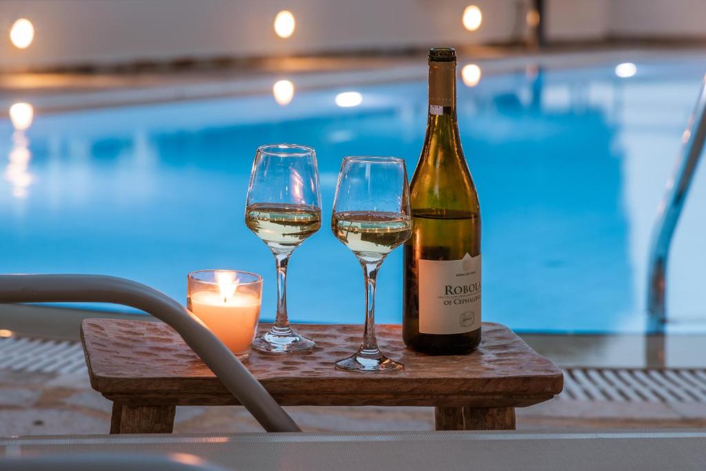 Nápoje v ubytování Meliti Waterfront Suites