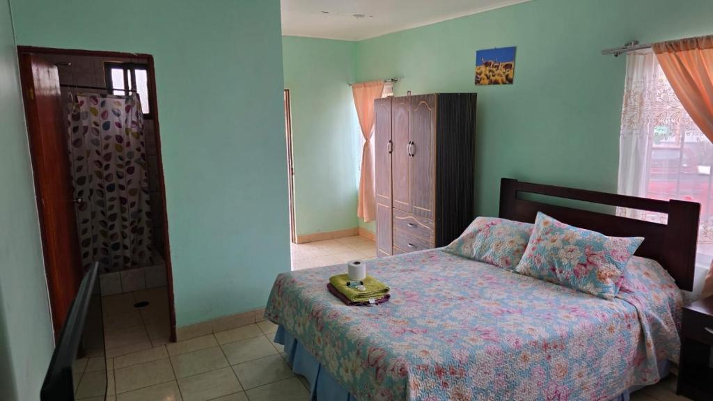 Postel nebo postele na pokoji v ubytování Hostal Mirador