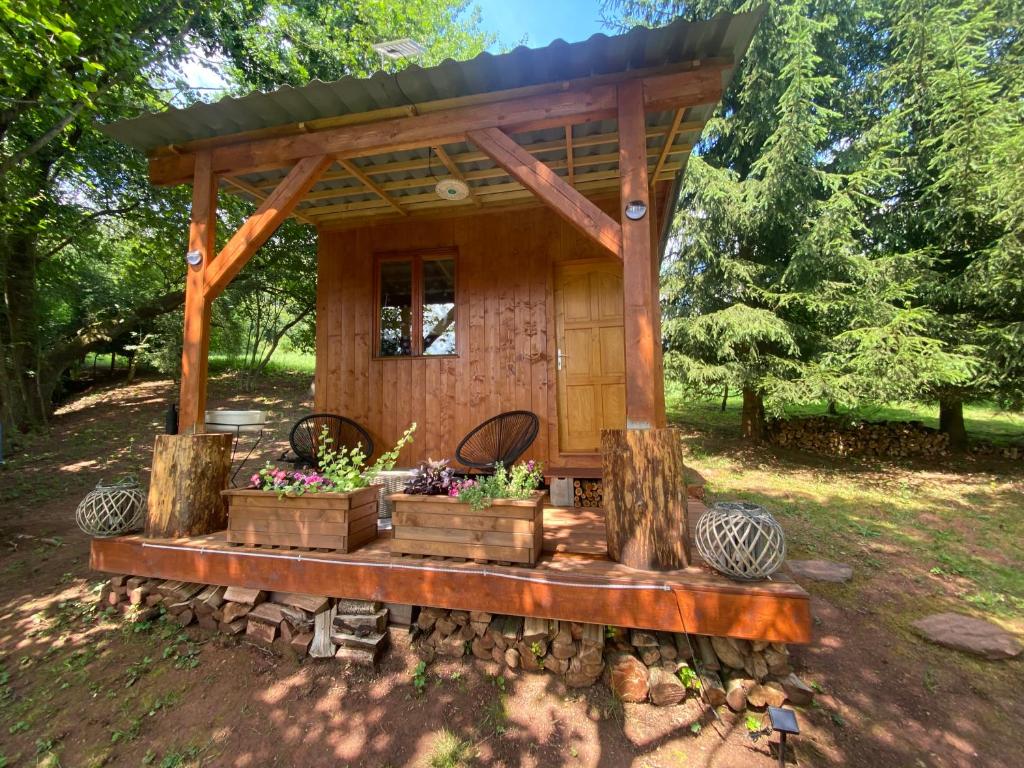 Vrt pred nastanitvijo Tiny Resort Chotěvice 1