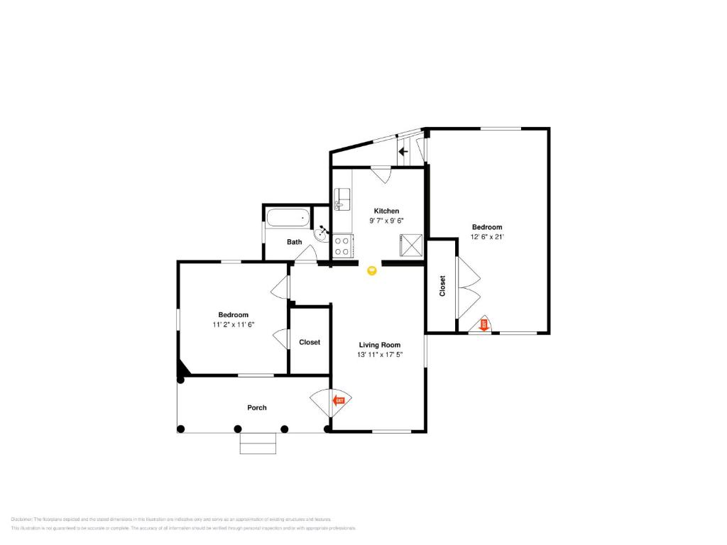 een plattegrond van een huis bij Gomez Gardens in Santa Fe