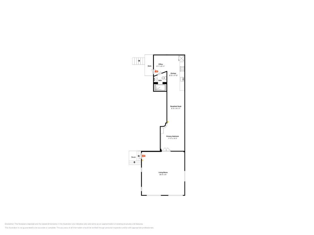 een plattegrond van de tweede verdieping van een huis bij Casita Mariposa in Santa Fe