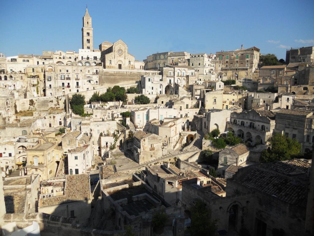 Nespecifikovaný výhled na destinaci Matera nebo výhled na město při pohledu z penzionu