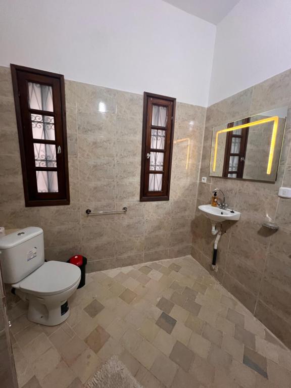 Koupelna v ubytování Villa Mariem