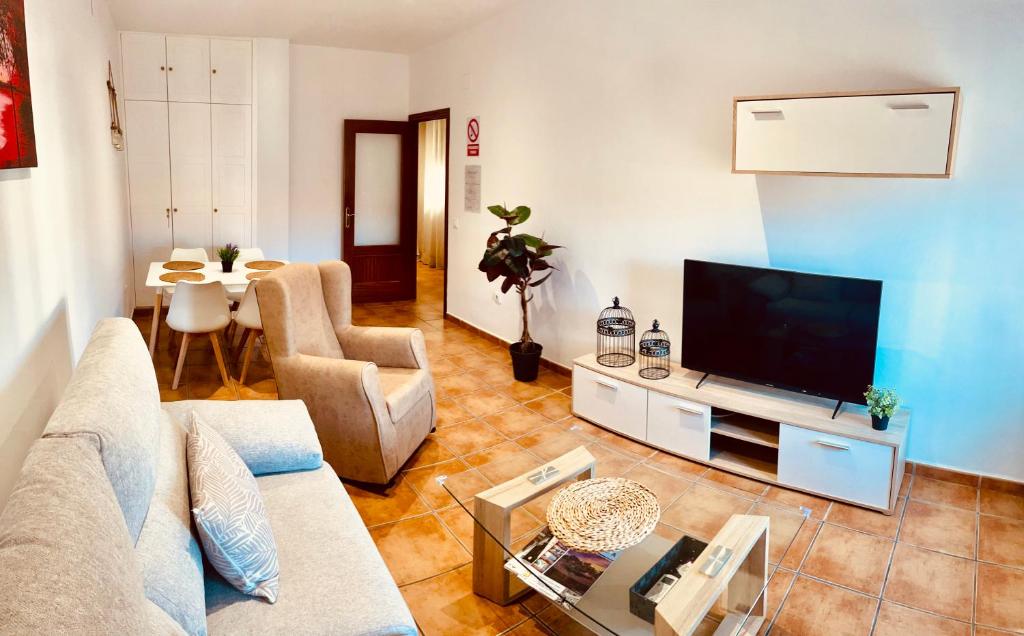 TV a/nebo společenská místnost v ubytování Piso Abril