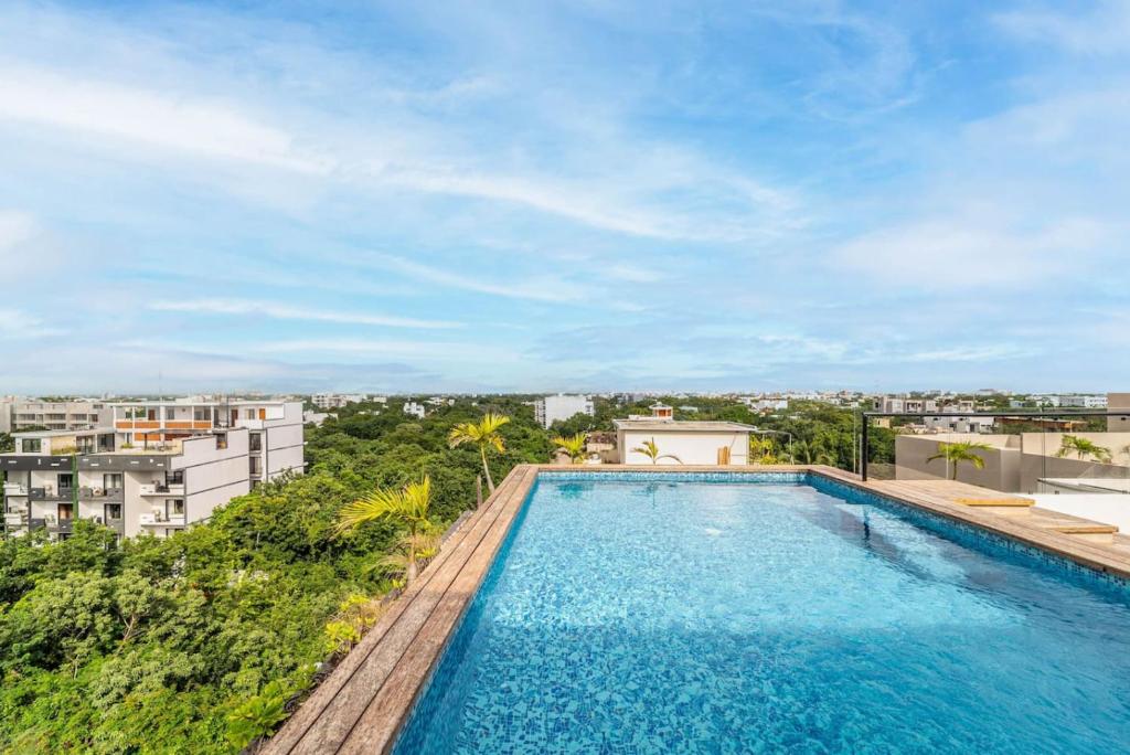 View of 2 BR Oasis with Incredible Rooftop Pool, Playa del Carmen (updated ...