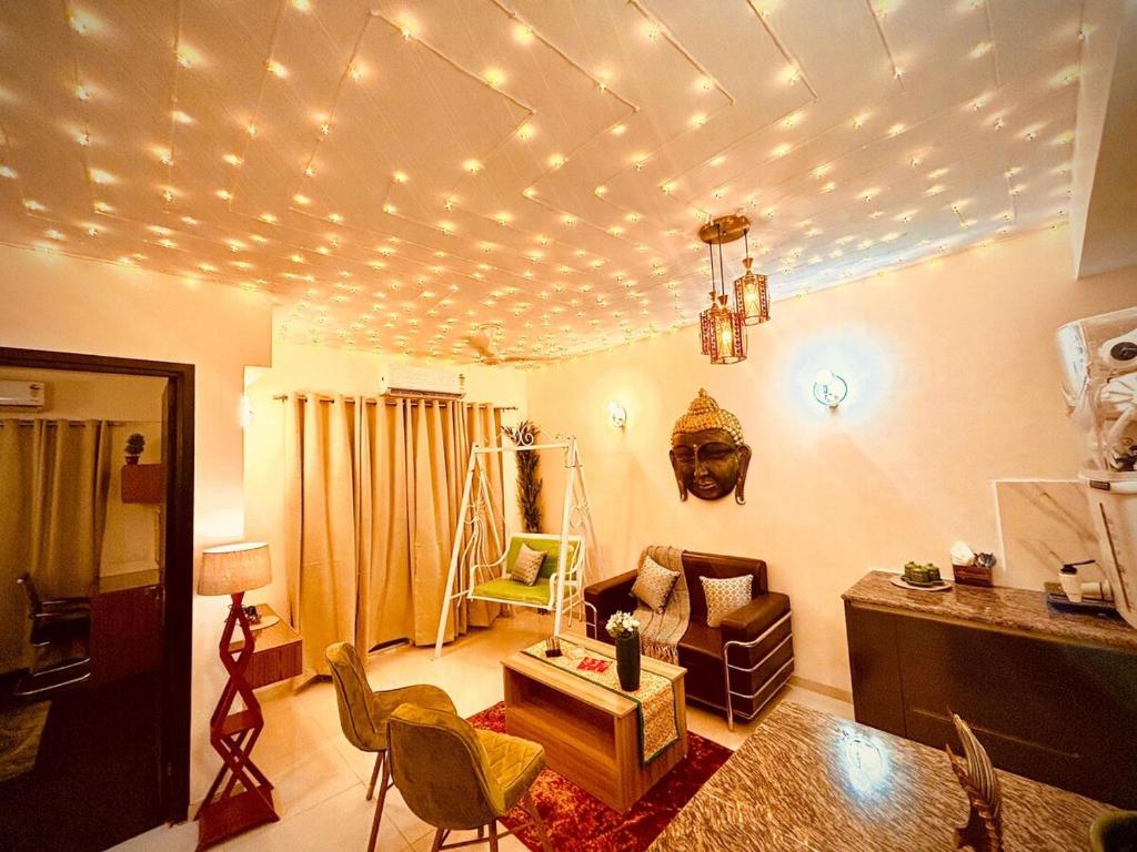 Zona de estar de Olive-Luxury Studio Apartment