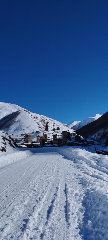 Vila Latphari in Ushguli v zimě