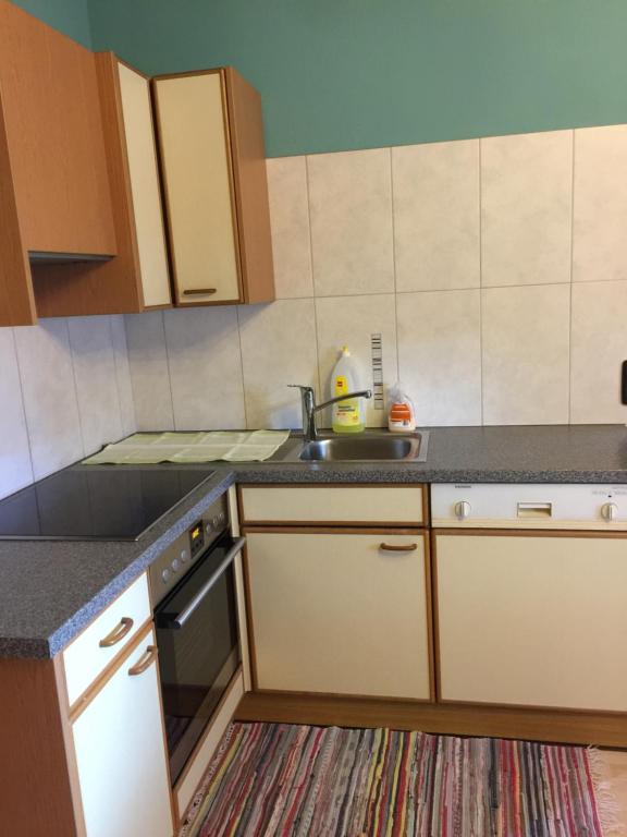 Kuchyň nebo kuchyňský kout v ubytování Gästehaus Maria