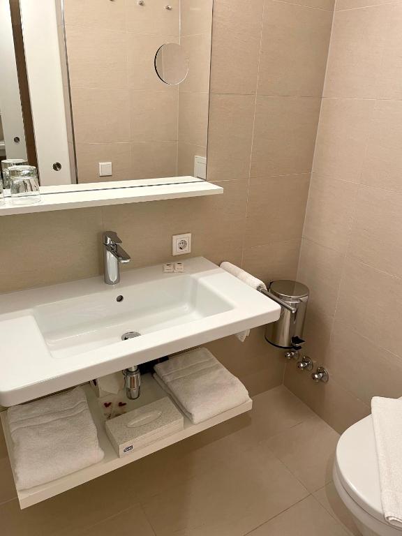 Koupelna v ubytování Gästehaus Bernhard