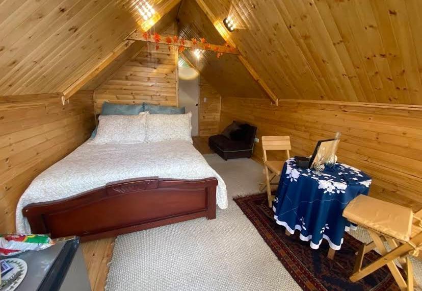 Postel nebo postele na pokoji v ubytování Cabaña La Aurora