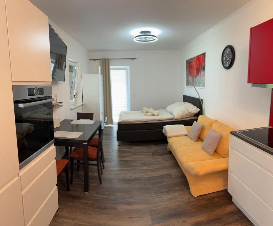 Postel nebo postele na pokoji v ubytování Tinyhouse in Varel
