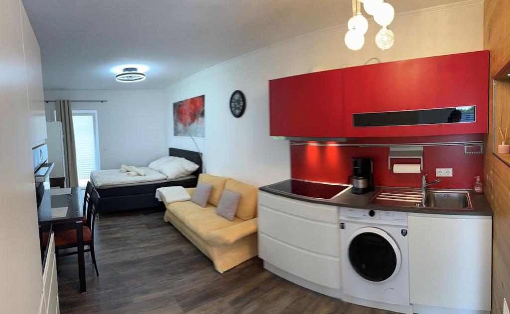 Kuchyň nebo kuchyňský kout v ubytování Tinyhouse in Varel