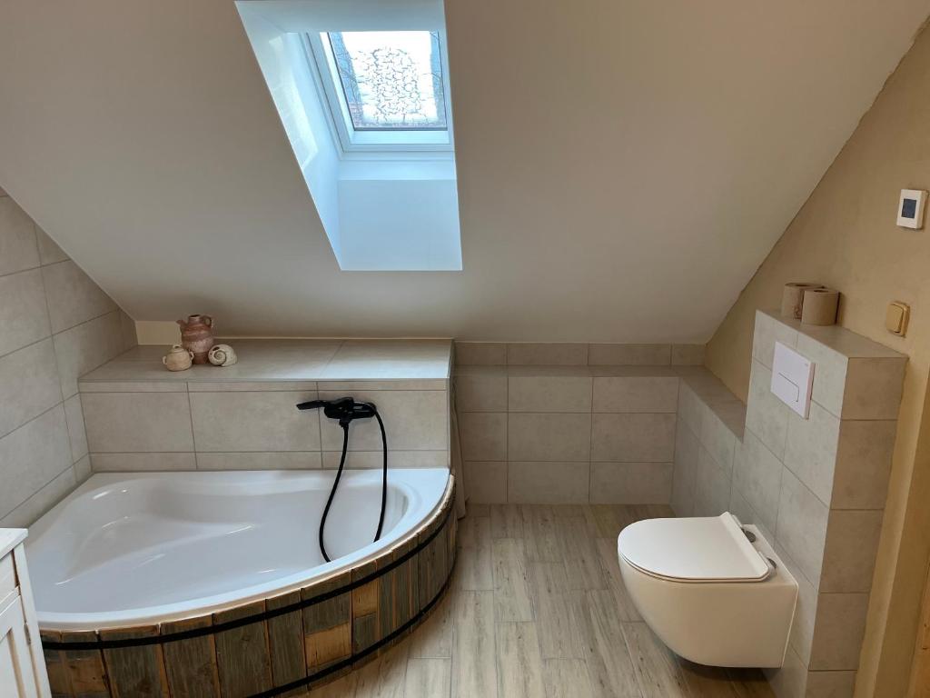 Koupelna v ubytování Vintage apartmán Mikulov, 2-4 osoby, 65m2