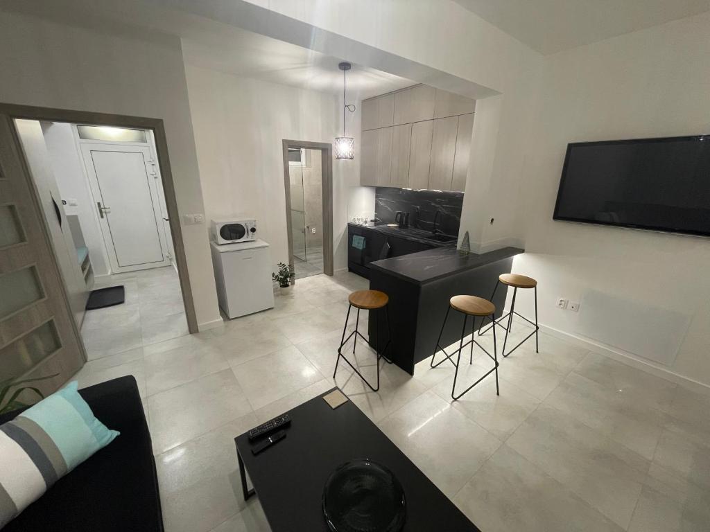 TV a/nebo společenská místnost v ubytování Apartmány Lily - Self Checkin - Parking - 40m2