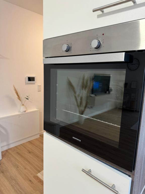 Kuchyň nebo kuchyňský kout v ubytování Bauna Suites & Apartments