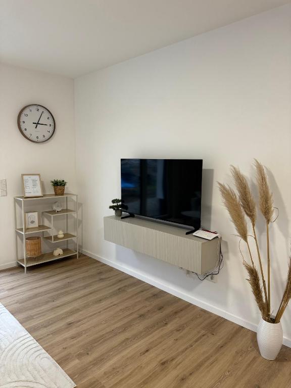 TV a/nebo společenská místnost v ubytování Bauna Suites & Apartments