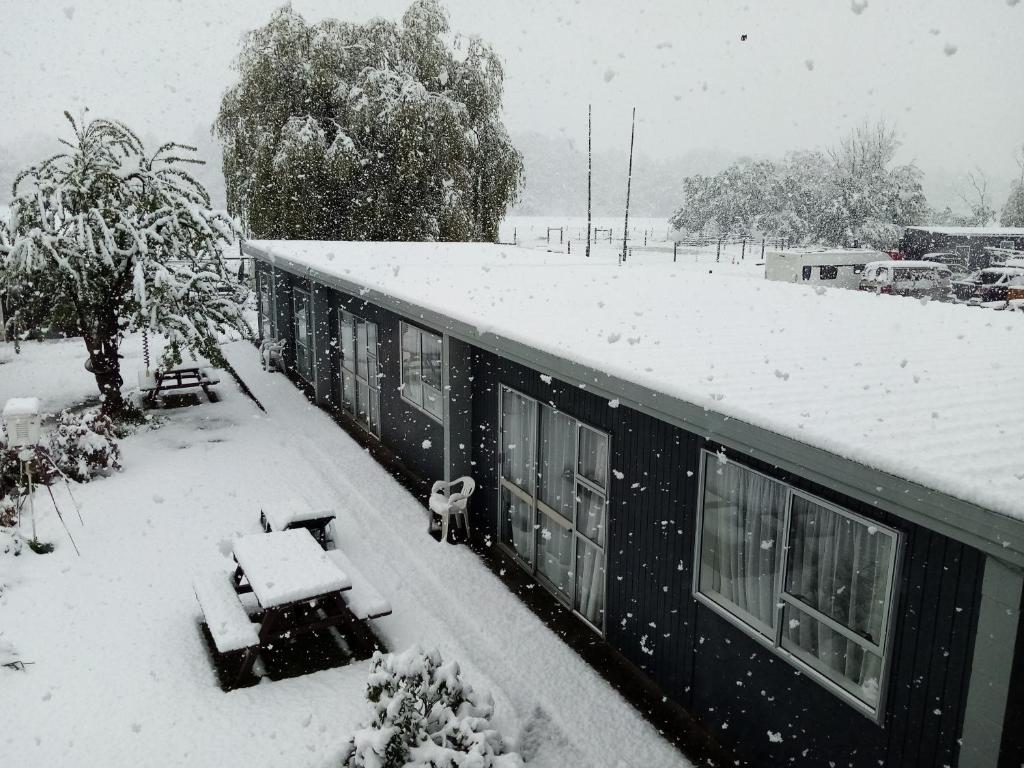 Mt Dobson Motel v zimě