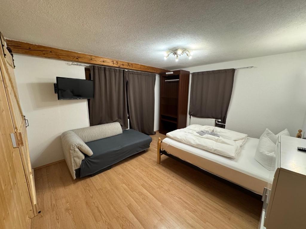 Postel nebo postele na pokoji v ubytování Apart Weitblick Executive Suite
