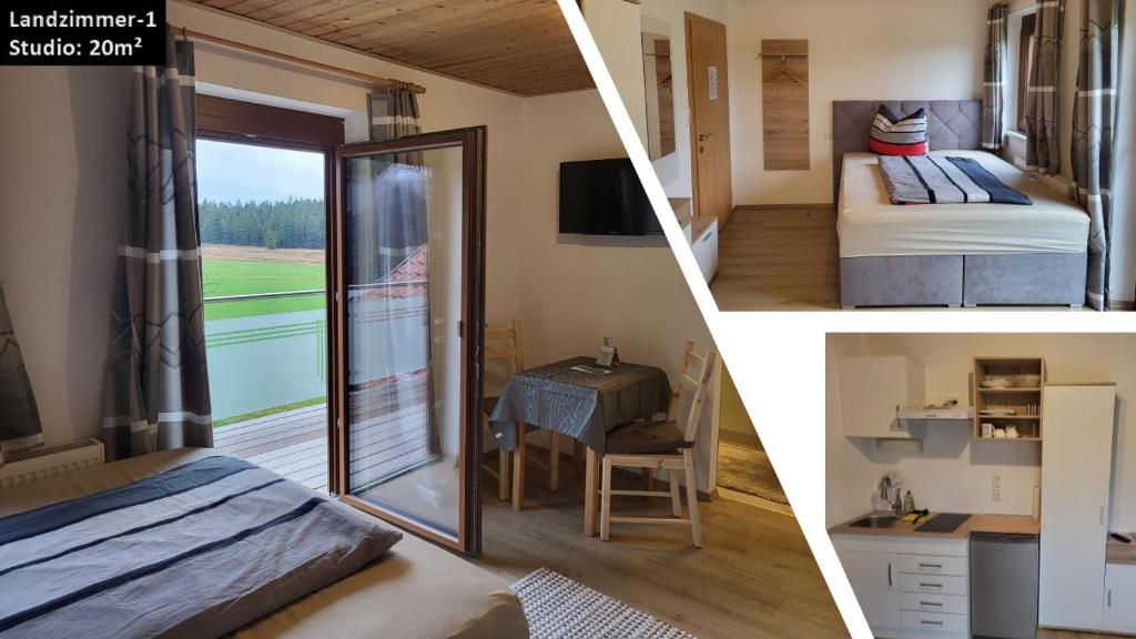 Posteľ alebo postele v izbe v ubytovaní Landhaus Dersch