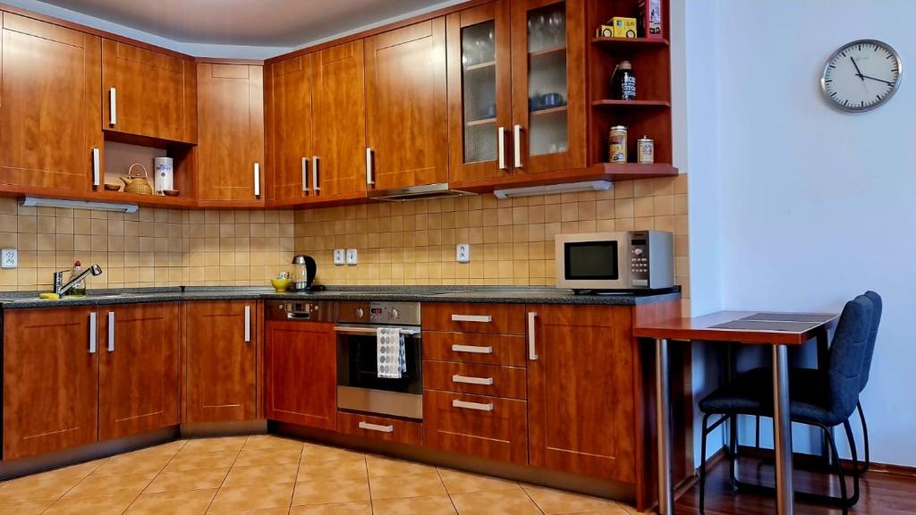 Kuchyň nebo kuchyňský kout v ubytování Apartmán P+Z