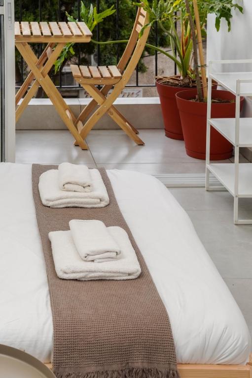 Voodi või voodid majutusasutuse Loveinsky Tel Aviv rooms toas