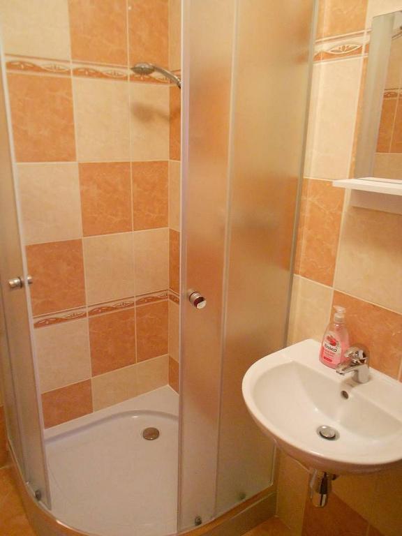 Koupelna v ubytování Apartmán u Hovorků
