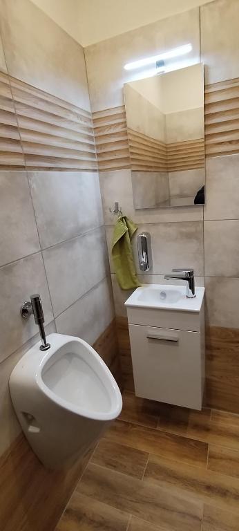 Koupelna v ubytování Sámoška - Krkonoše
