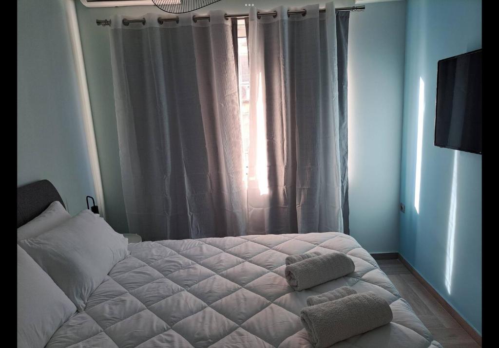 Postel nebo postele na pokoji v ubytování Agatha-1