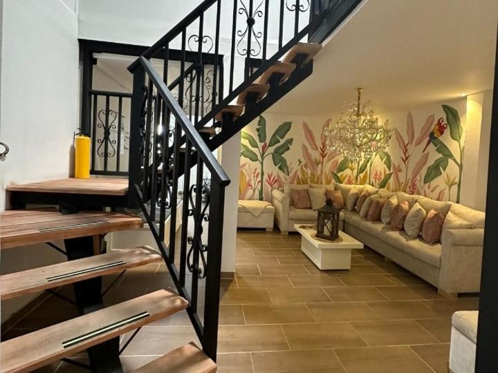 Posezení v ubytování Casa colonial filandia