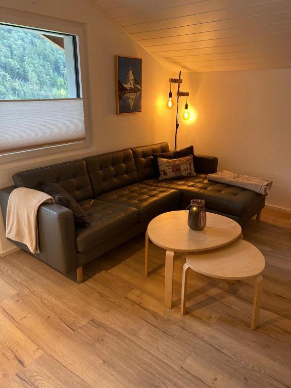 Posezení v ubytování Ferienwohnung in Mörel