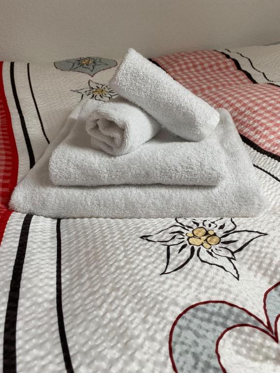 Postel nebo postele na pokoji v ubytování Ferienwohnung in Mörel