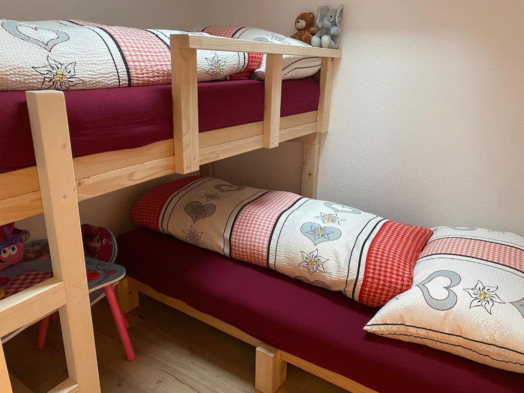 Postel nebo postele na pokoji v ubytování Ferienwohnung in Mörel