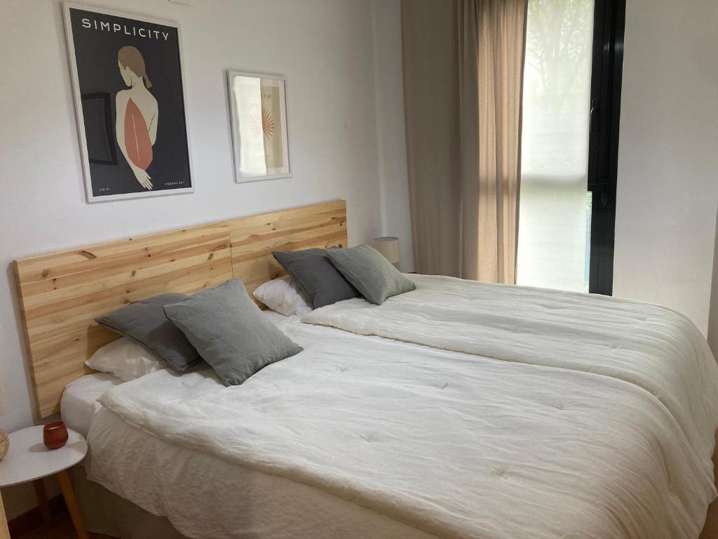 Postel nebo postele na pokoji v ubytování AIzaetxea