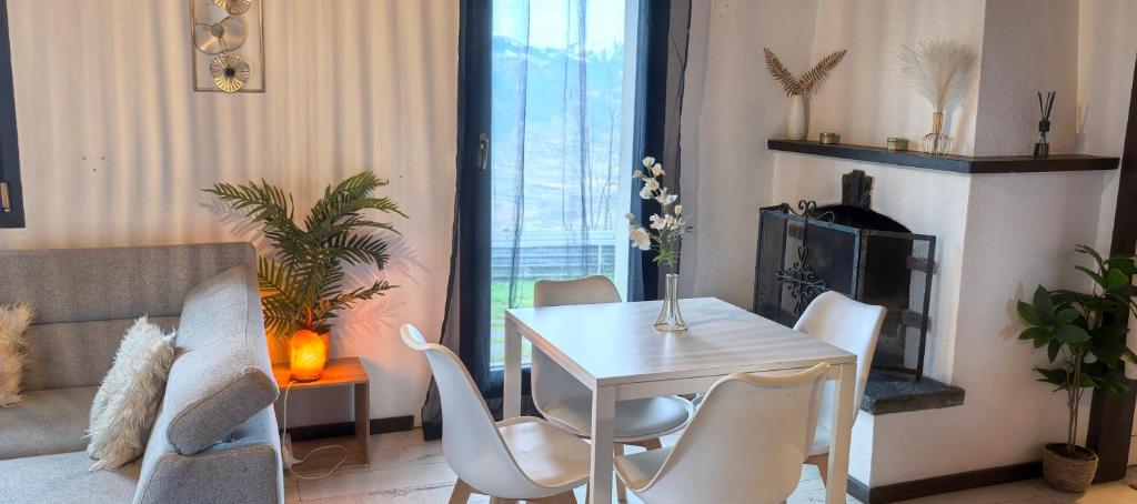 Posezení v ubytování L'appel Chalet