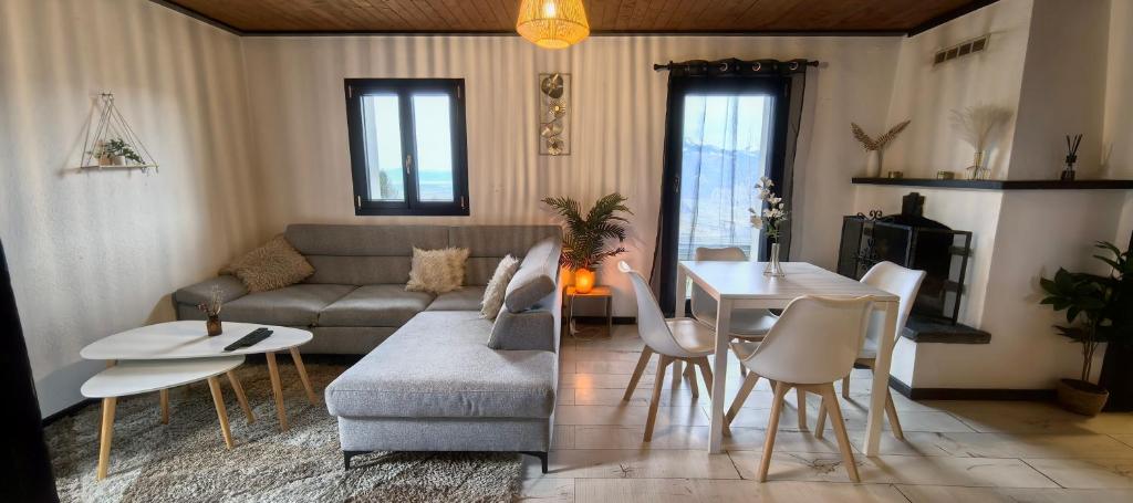 Posezení v ubytování L'appel Chalet