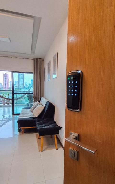 Postel nebo postele na pokoji v ubytování Ap 3Q, elegante e funcional, com estacionamento