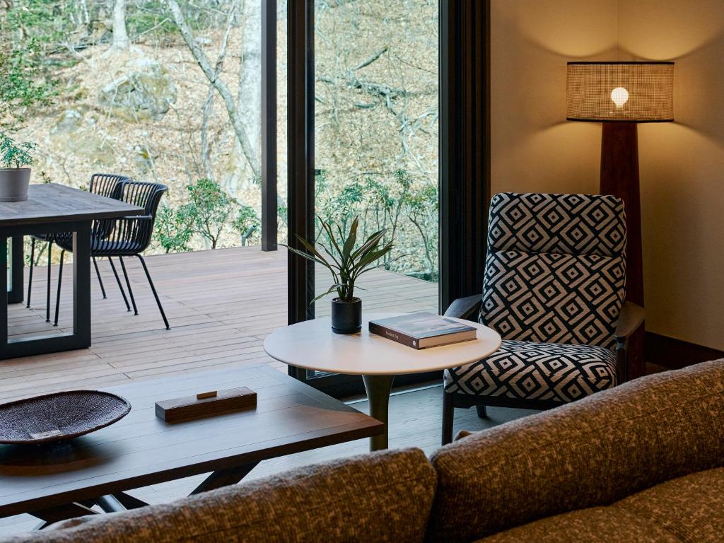 Posezení v ubytování Glamdy style hotel suite 山ノ麓