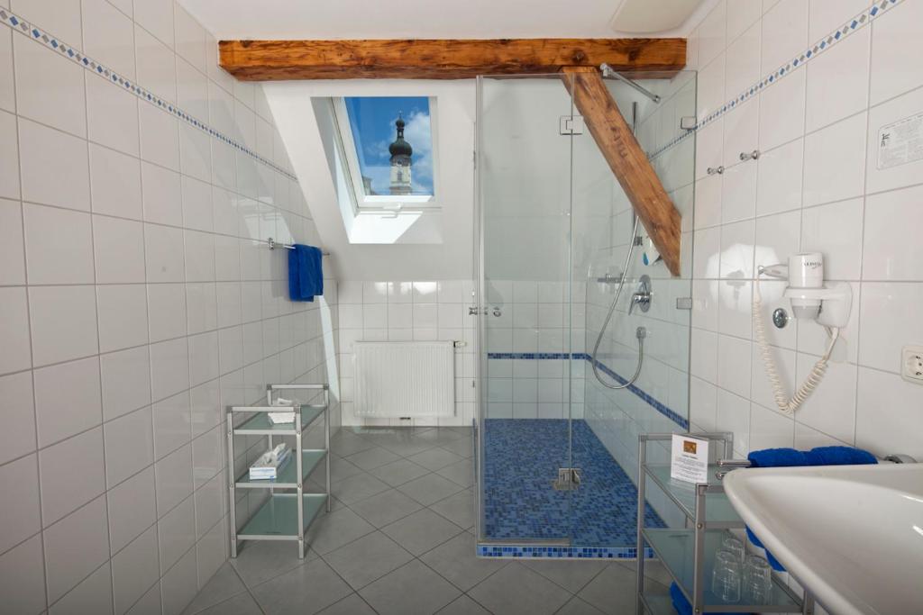 Koupelna v ubytování Hotel Angerbräu