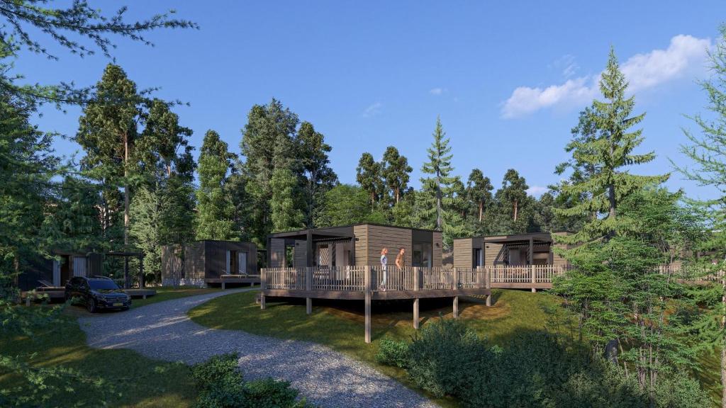 Bygningen som feriehuset ligger i