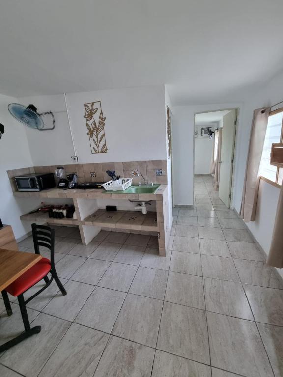 Kuchyň nebo kuchyňský kout v ubytování Villas La Vista