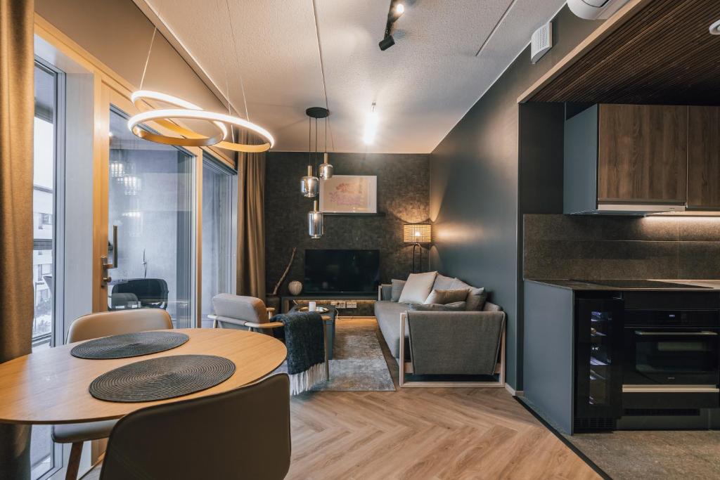 Кухня или мини-кухня в Tahko Spa Hotel
