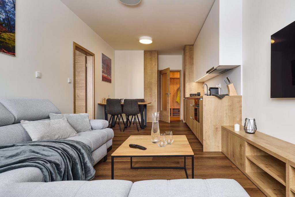 Posezení v ubytování Luční apartmán Jurajda